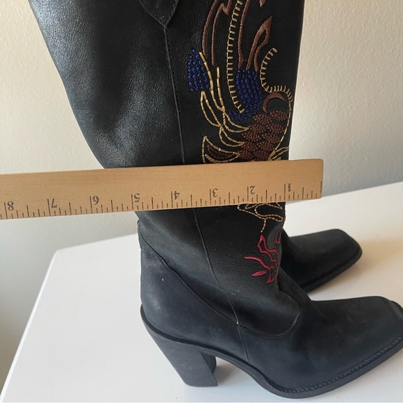 GIANNI BINI Western Boots black with Wing design size 6 - Picture 11 of 11